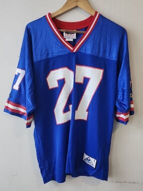 Royal Blue Men’s Football Jersey with White 27 - Starter